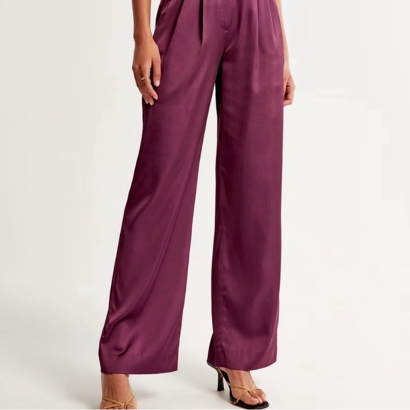 Abercrombie & Fitch Pants - Abercrombie & Fitch Plum Wide-Leg Pants